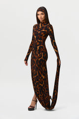 Bare Body Sleeve Drape Maxi Dress