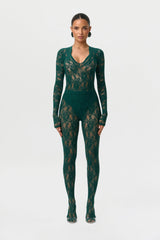 Stretch Lace Closed Toe Legging