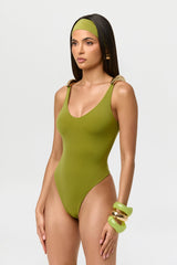 Naked Gold Shoulder Tank Bodysuit