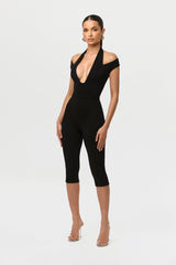 Smooth Off-Shoulder Halter Bodysuit