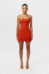 Crepe Tube Mini Dress