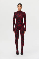 Naked Print Closed Toe Jumpsuit