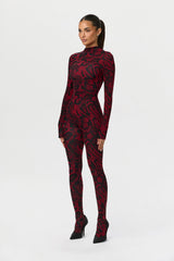 Naked Print Closed Toe Jumpsuit