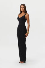 Naked Ruched Drape Maxi Skirt