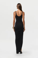 Naked Ruched Drape Maxi Skirt