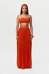 Chiffon Pleated Wide Leg Pants
