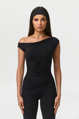 Naked Ruched Off Shoulder Top