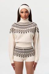 Knit Fair Isle Hot Pants