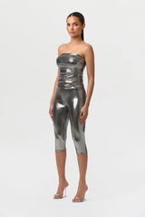 Foil Jersey Capri Leggings