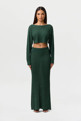 Ribbed Knit Maxi Skirt