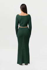 Ribbed Knit Maxi Skirt