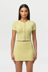 Knit Ribbed Mini Skirt