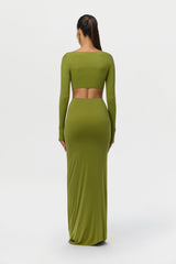 Naked Scoop Waist Maxi Skirt