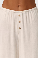 Linen Button Lounge Pants