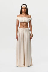 Linen Pleated Wide Leg Pants