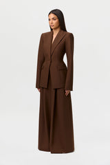 Suiting Pleated Wide-Leg Pant