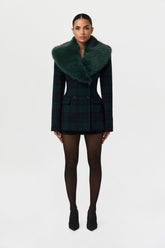Suiting Plaid Mini Skirt