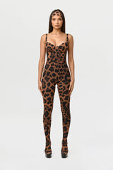 Naked Print Open Back Jumpsuit