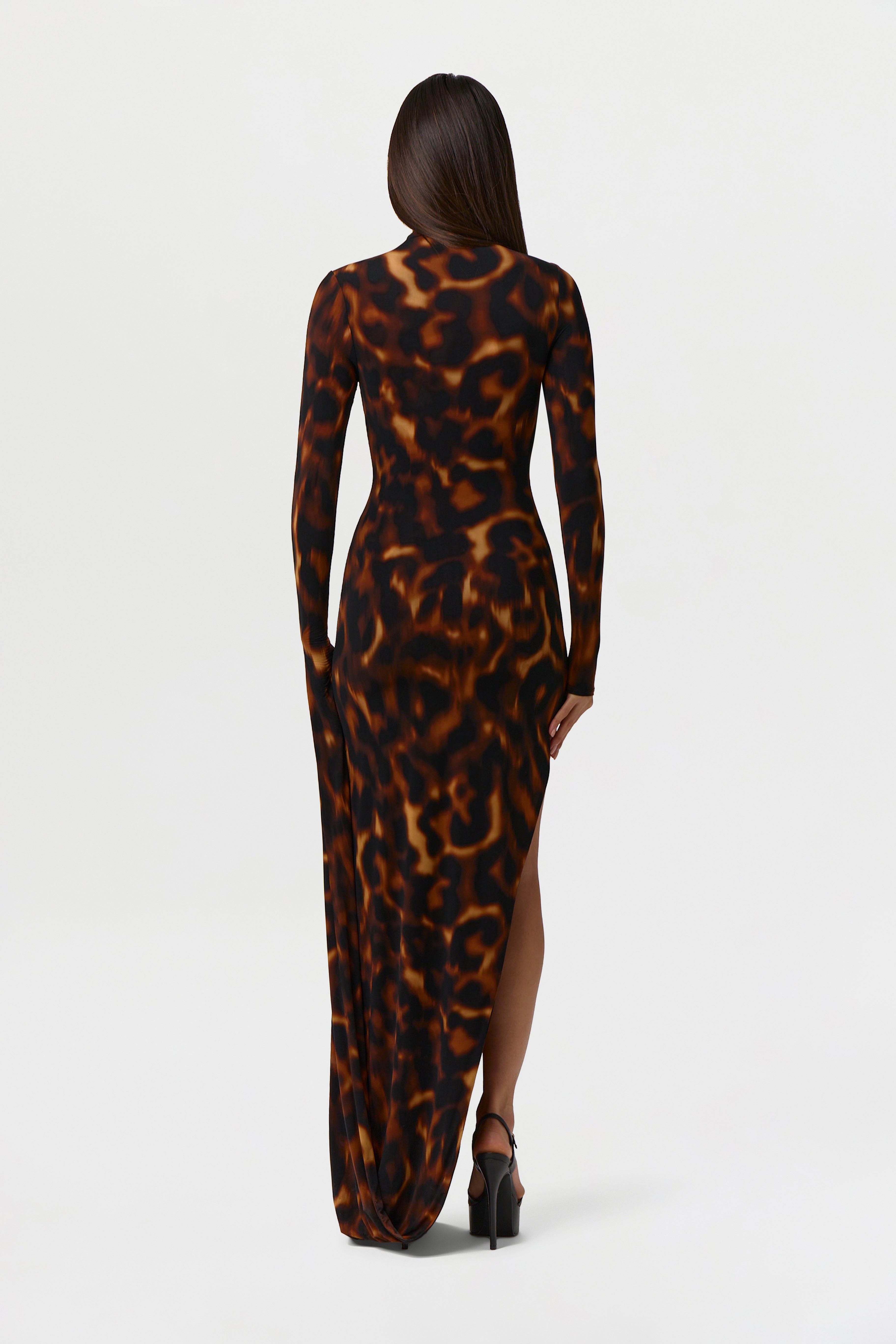 Bare Body Sleeve Drape Maxi Dress