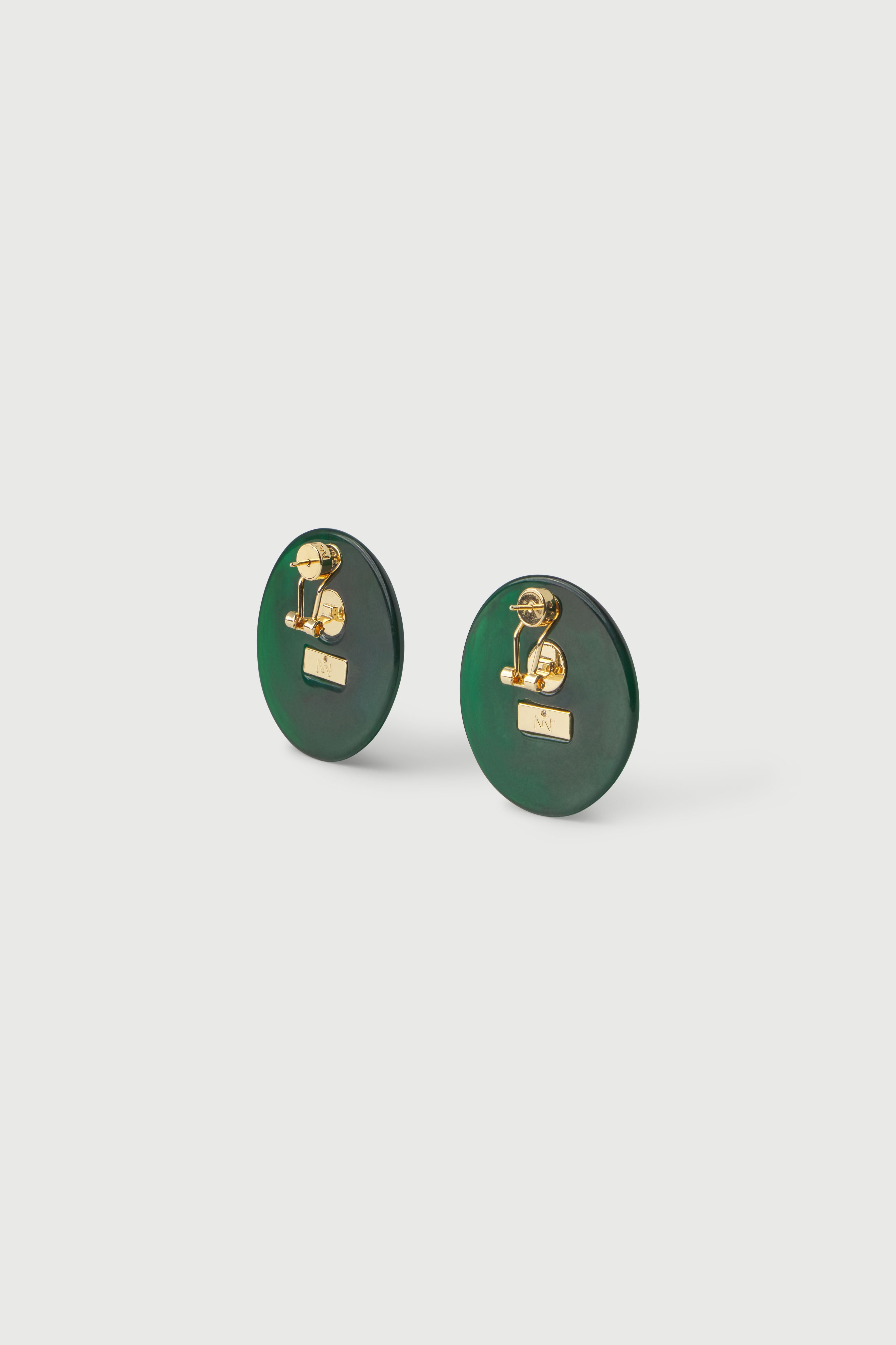 Resin Round Earrings