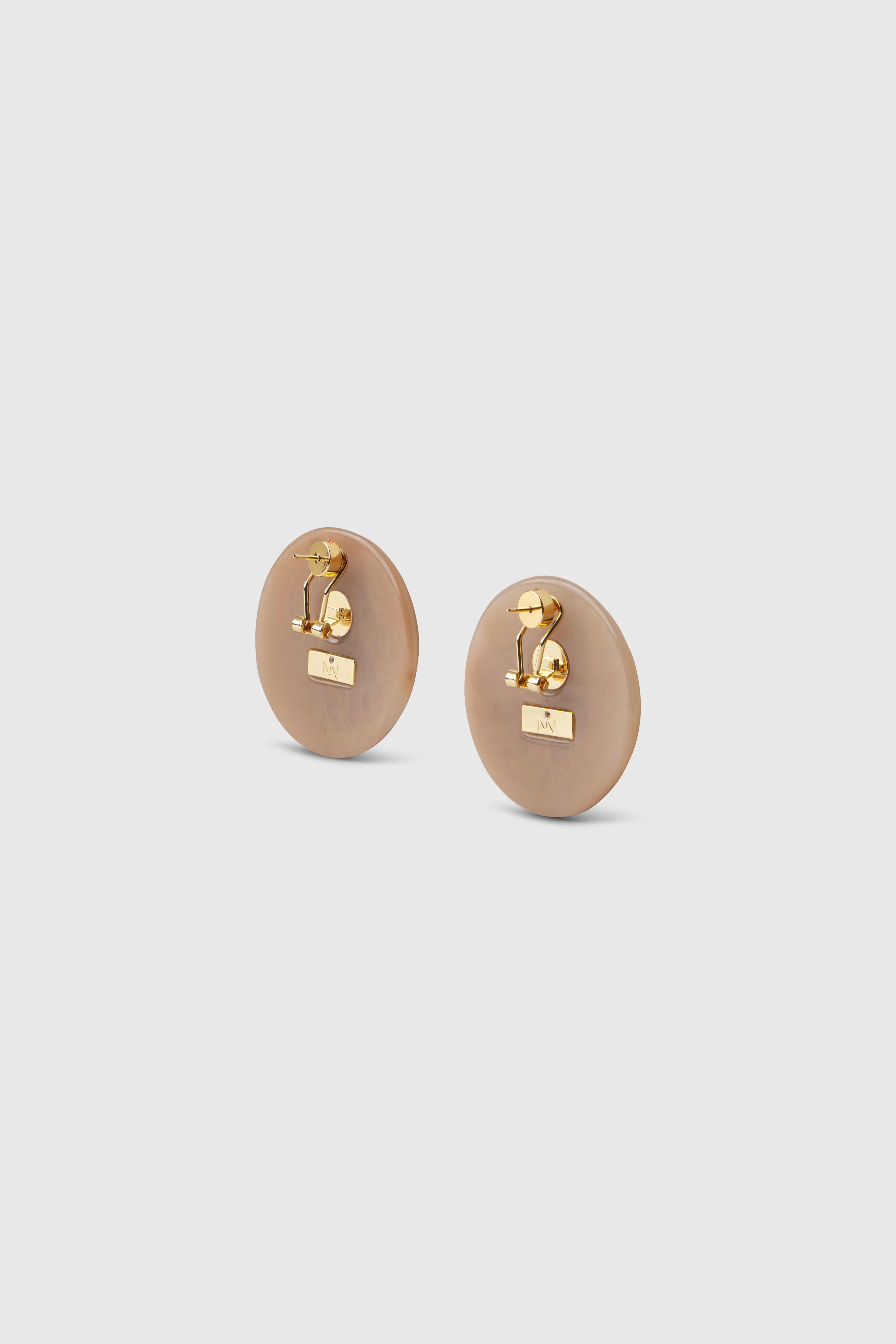 Resin Round Earrings