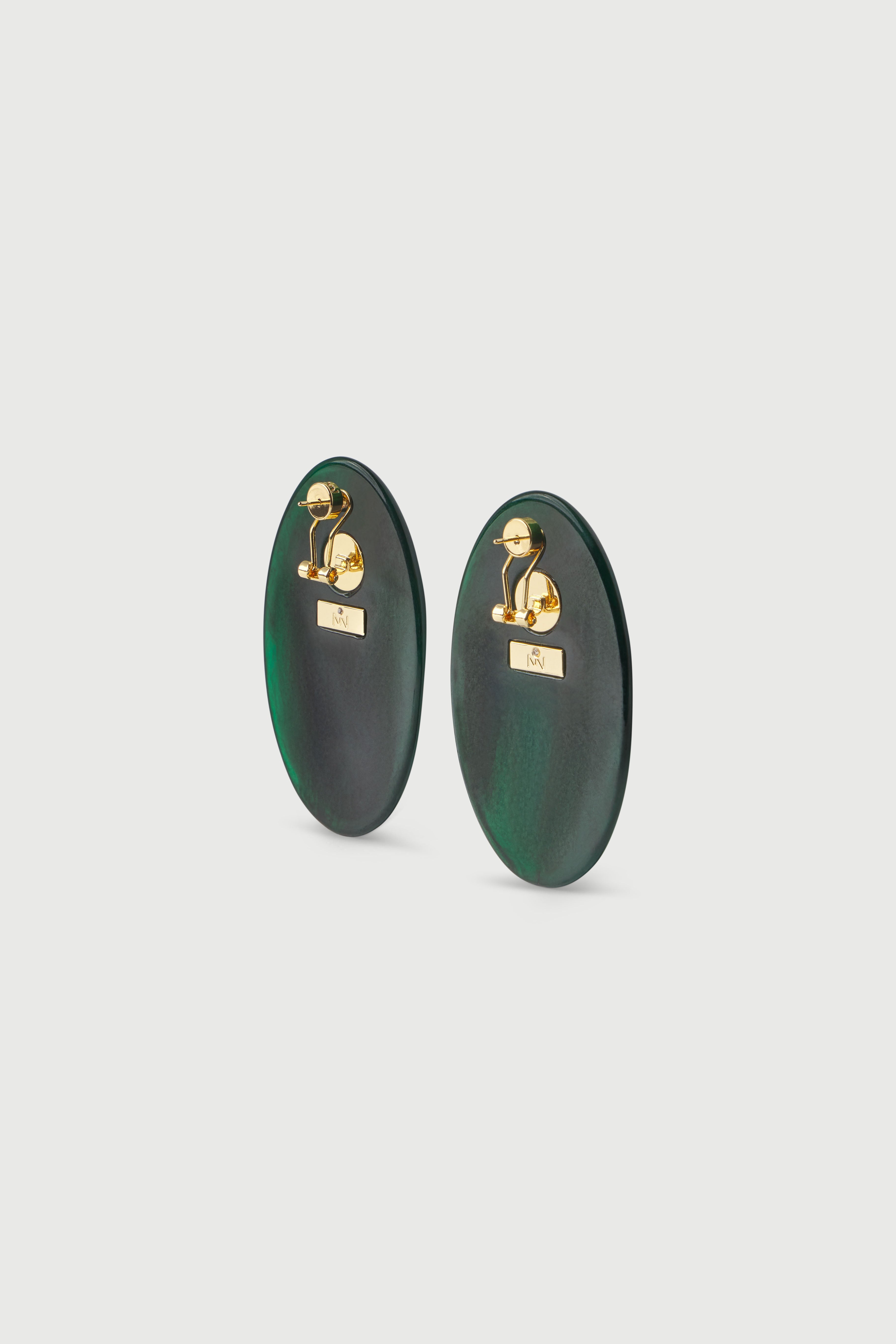 Resin Oval Earrings