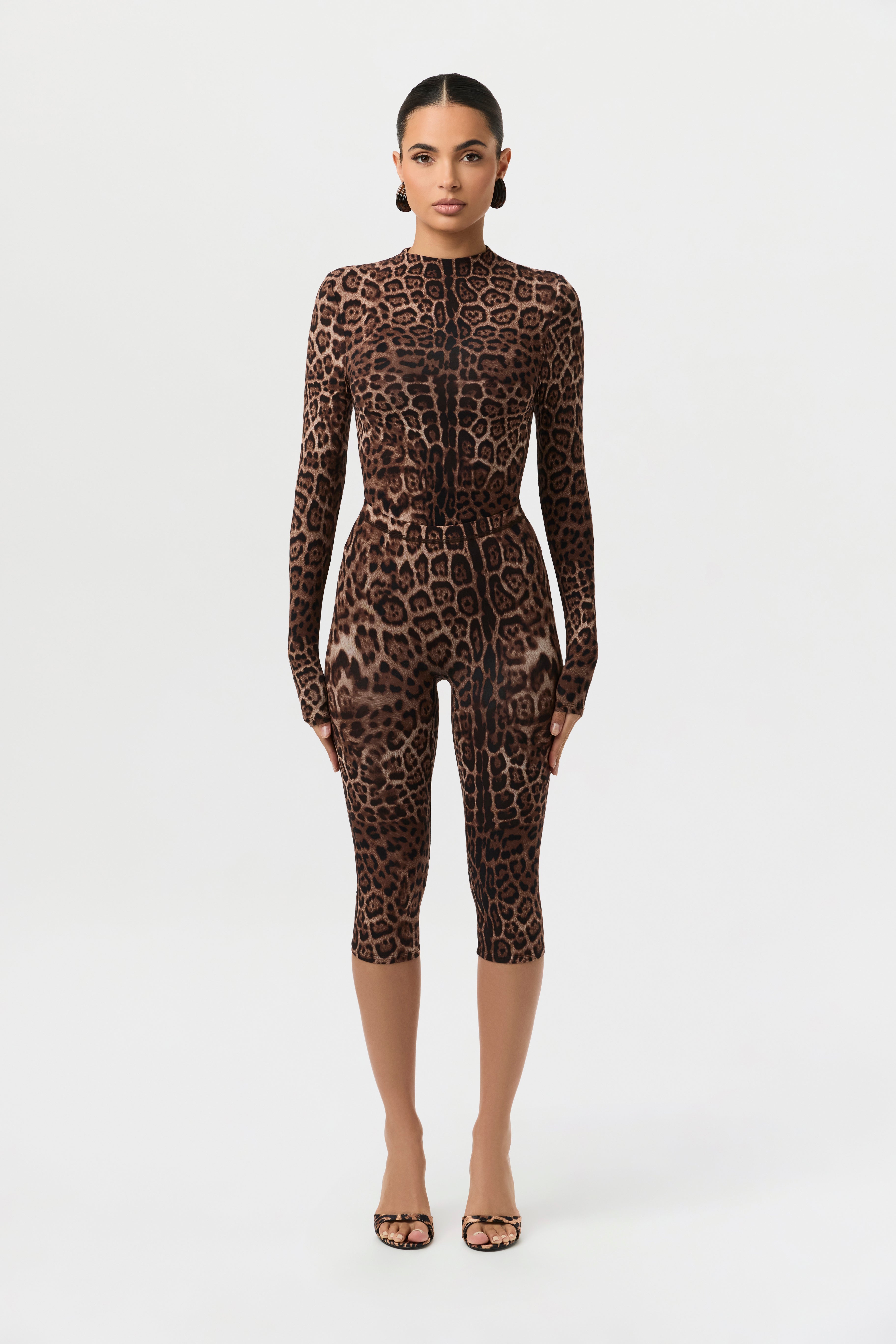 Naked Print Capri Leggings