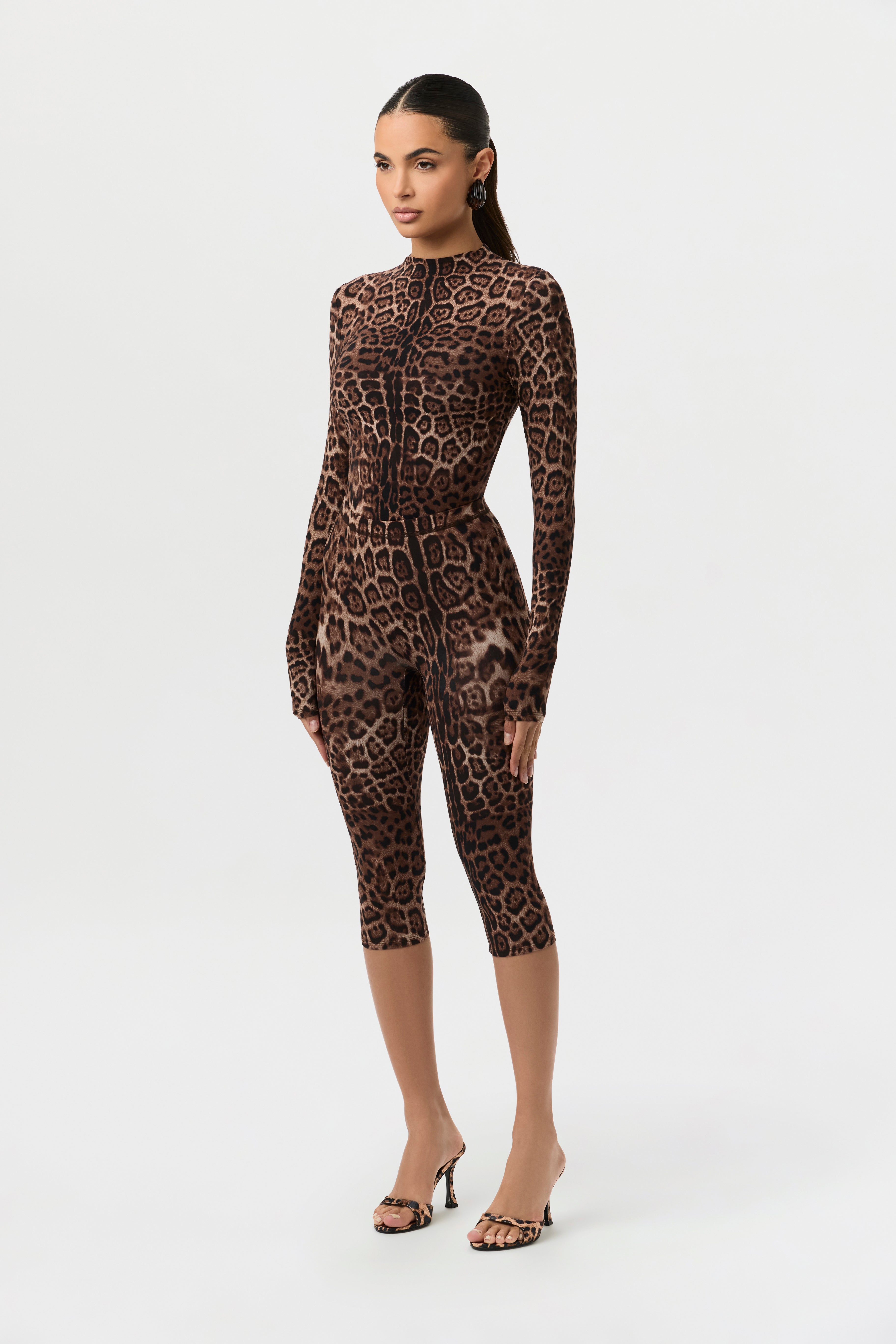 Naked Print Capri Leggings