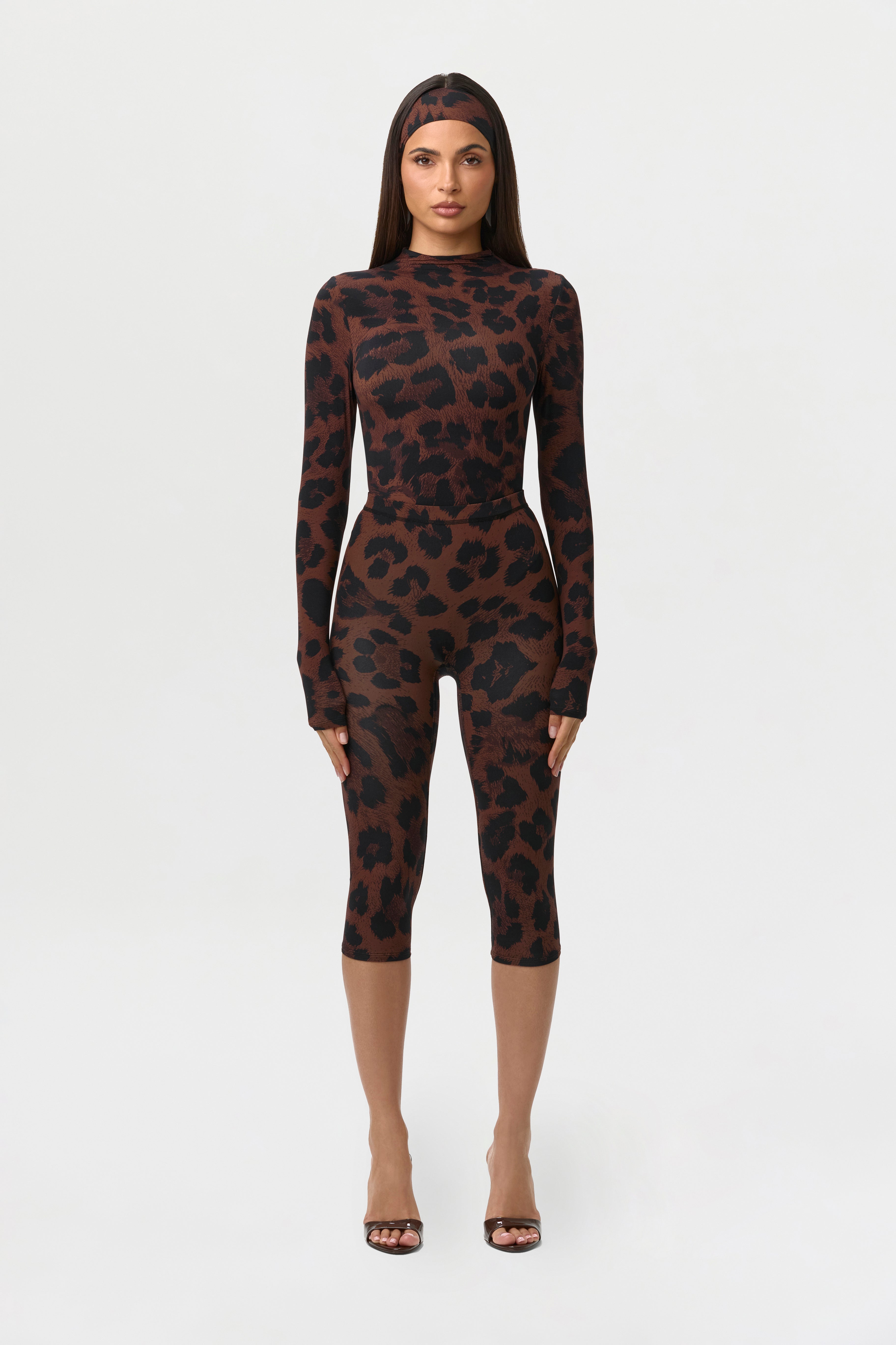 Naked Print Capri Leggings