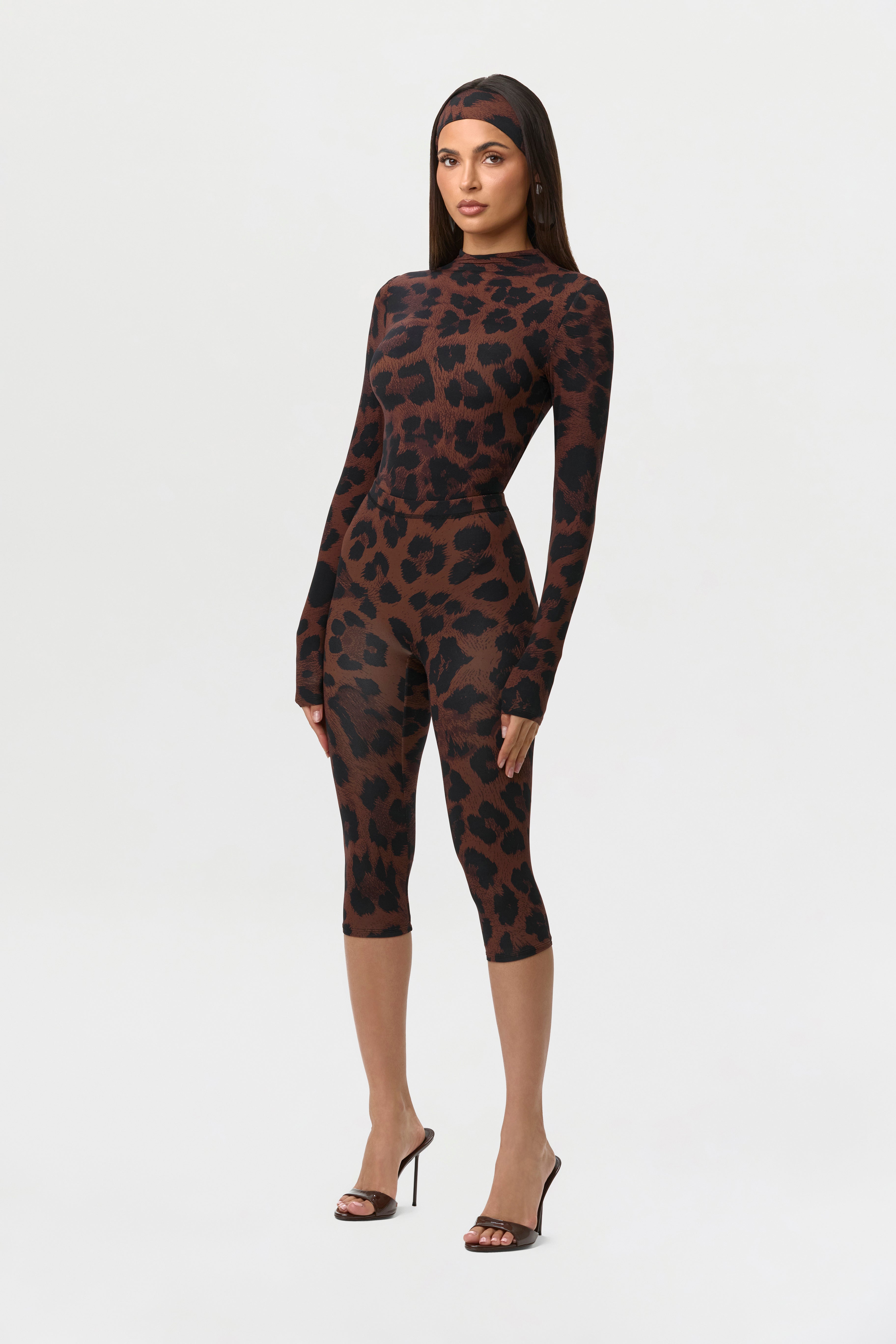 Naked Print Capri Leggings