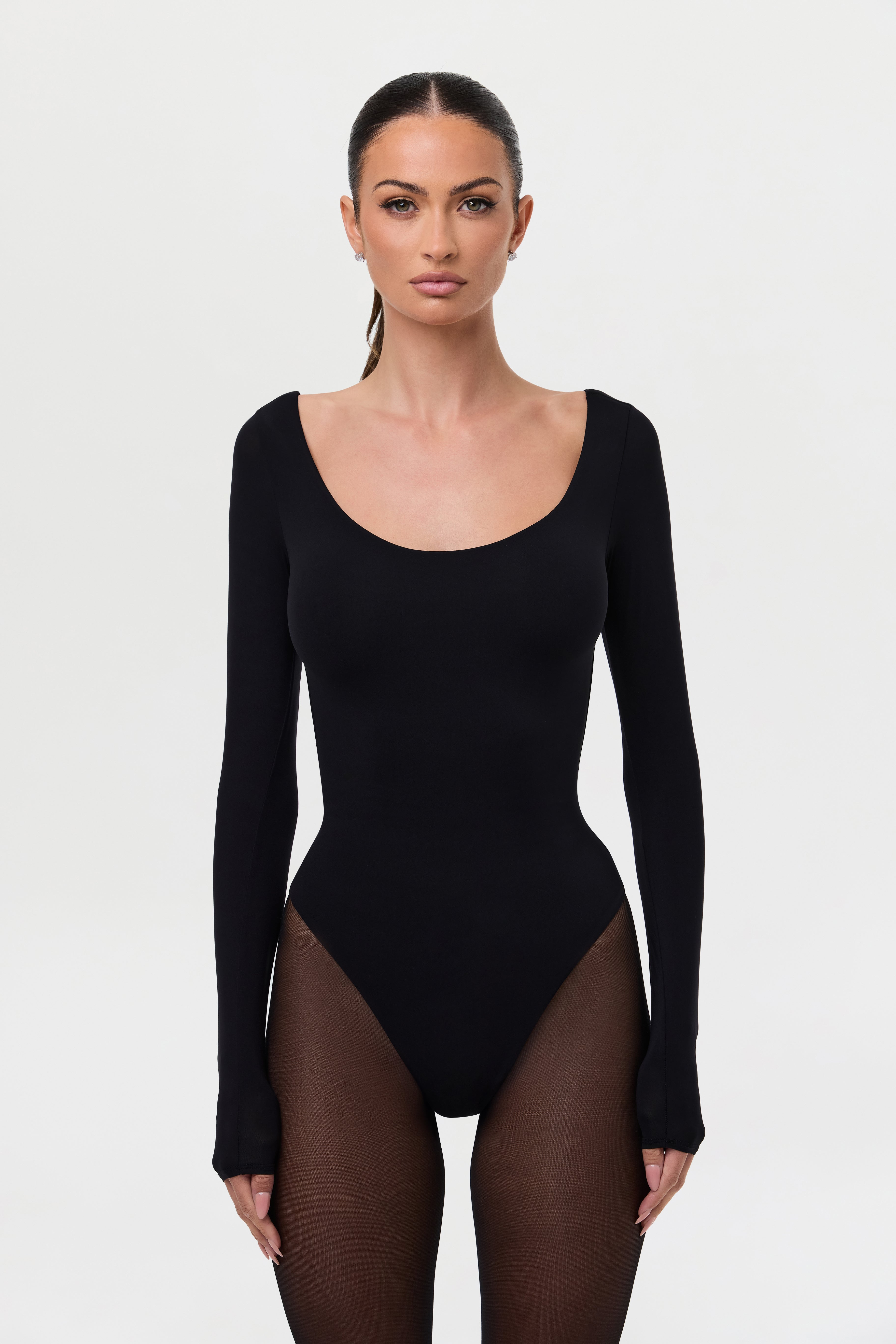 Naked Scoop Neck Bodysuit