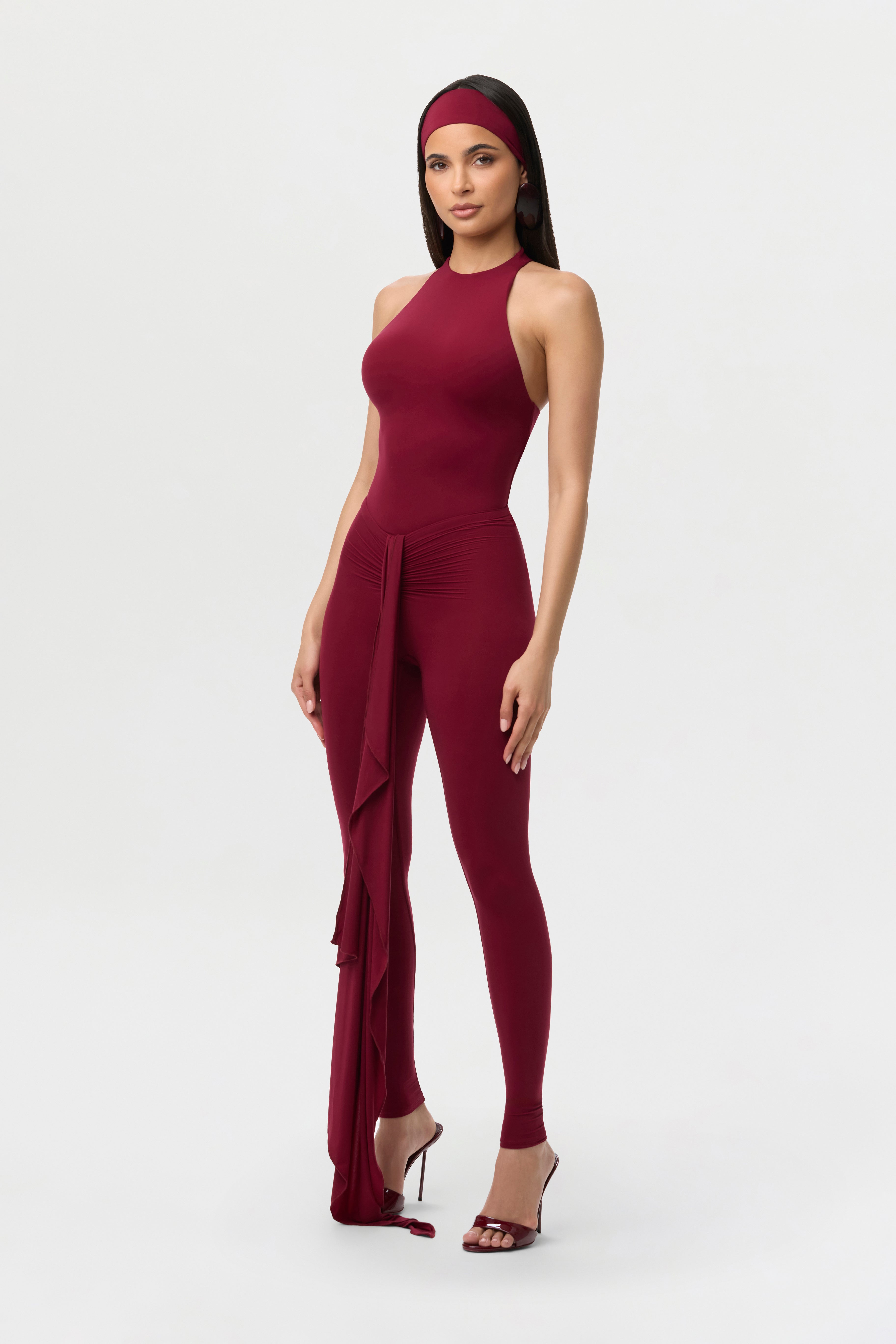 Naked V-Waist Drape Leggings
