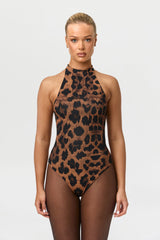 Naked Print Racerback Bodysuit