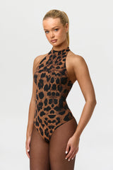 Naked Print Racerback Bodysuit