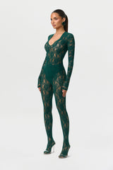 Stretch Lace Closed Toe Legging
