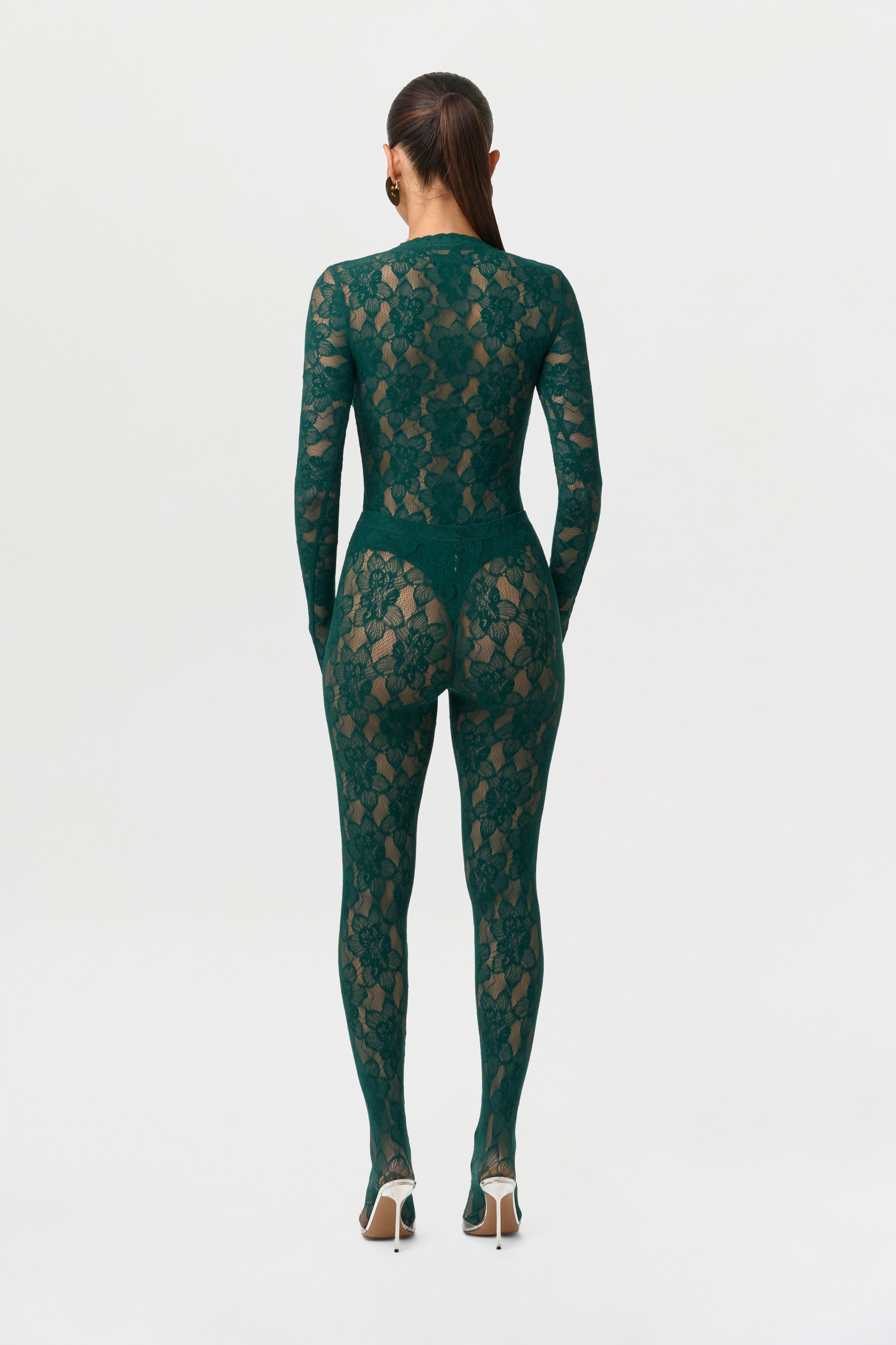 Stretch Lace Closed Toe Legging