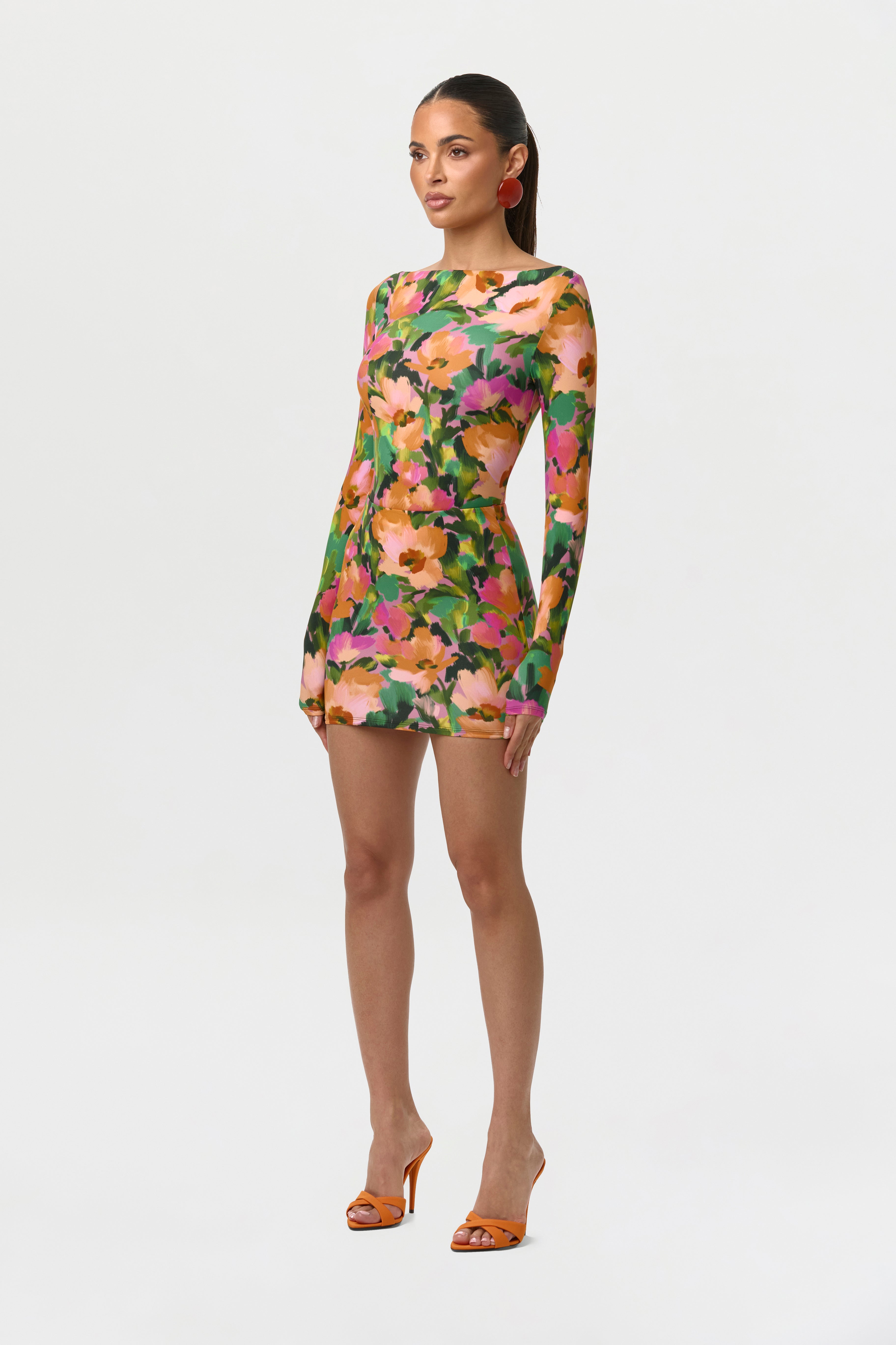 Naked Print Mini Skirt