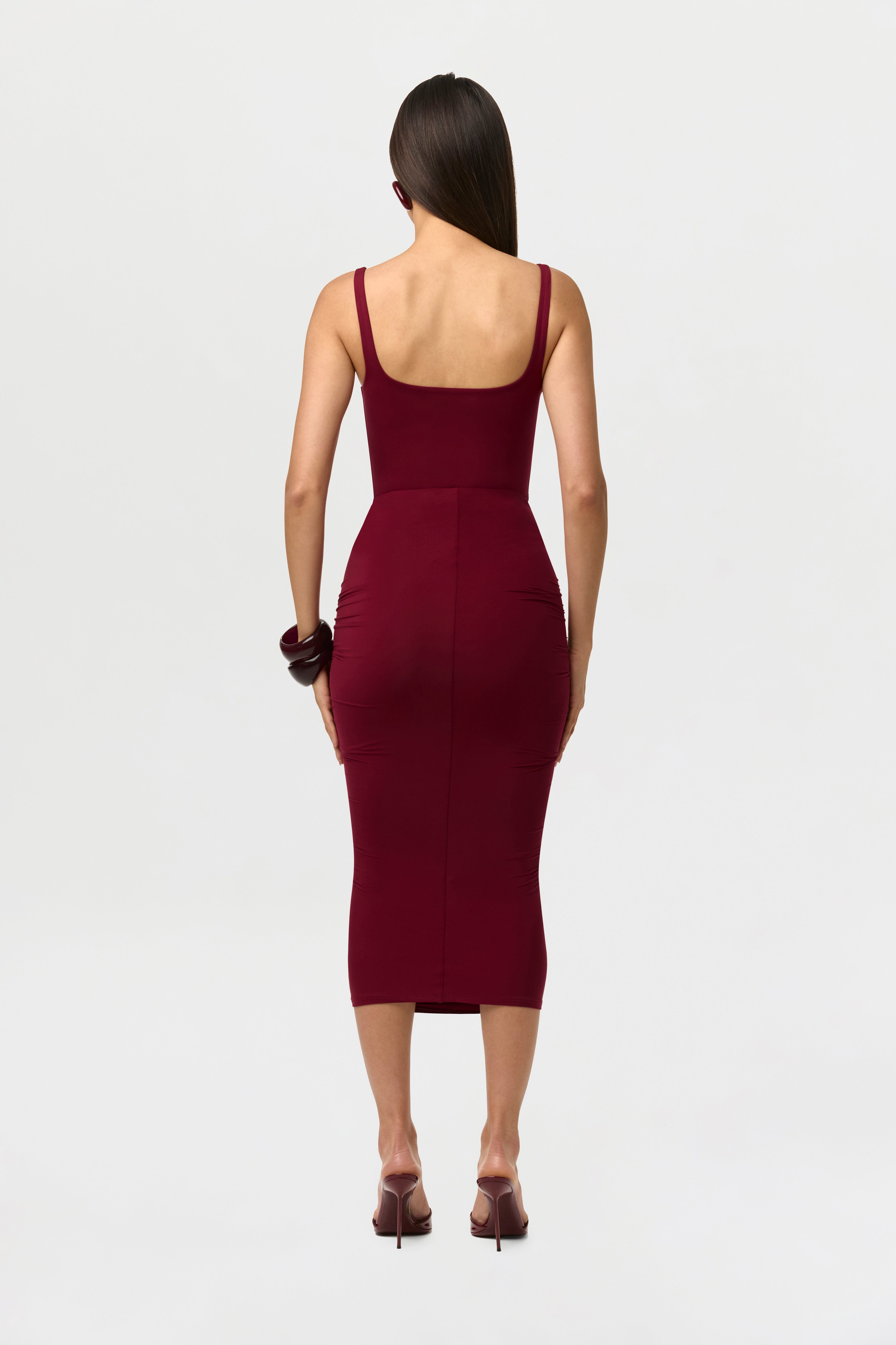Naked Drape Midi Skirt