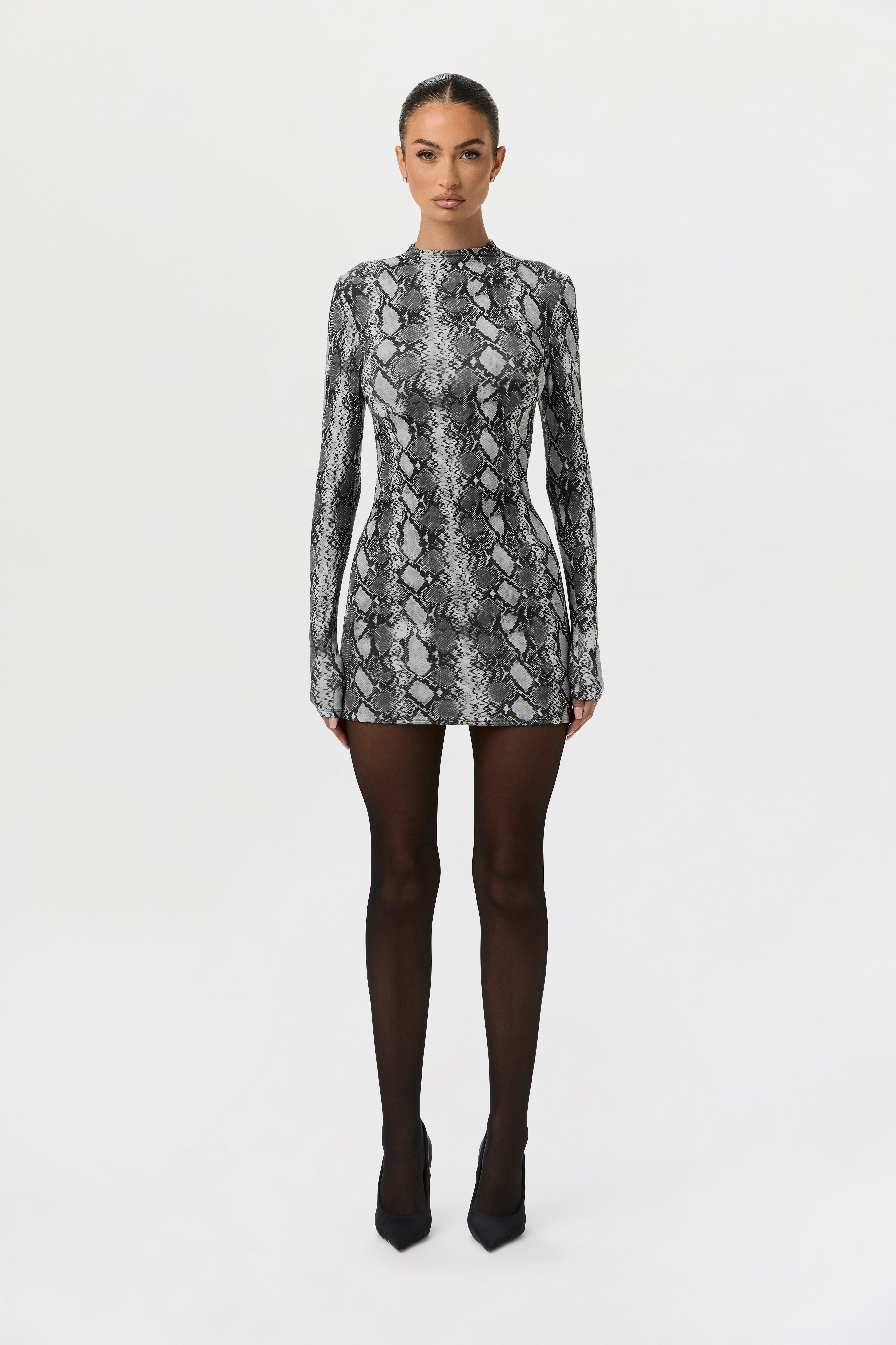 Naked Print Mini Dress