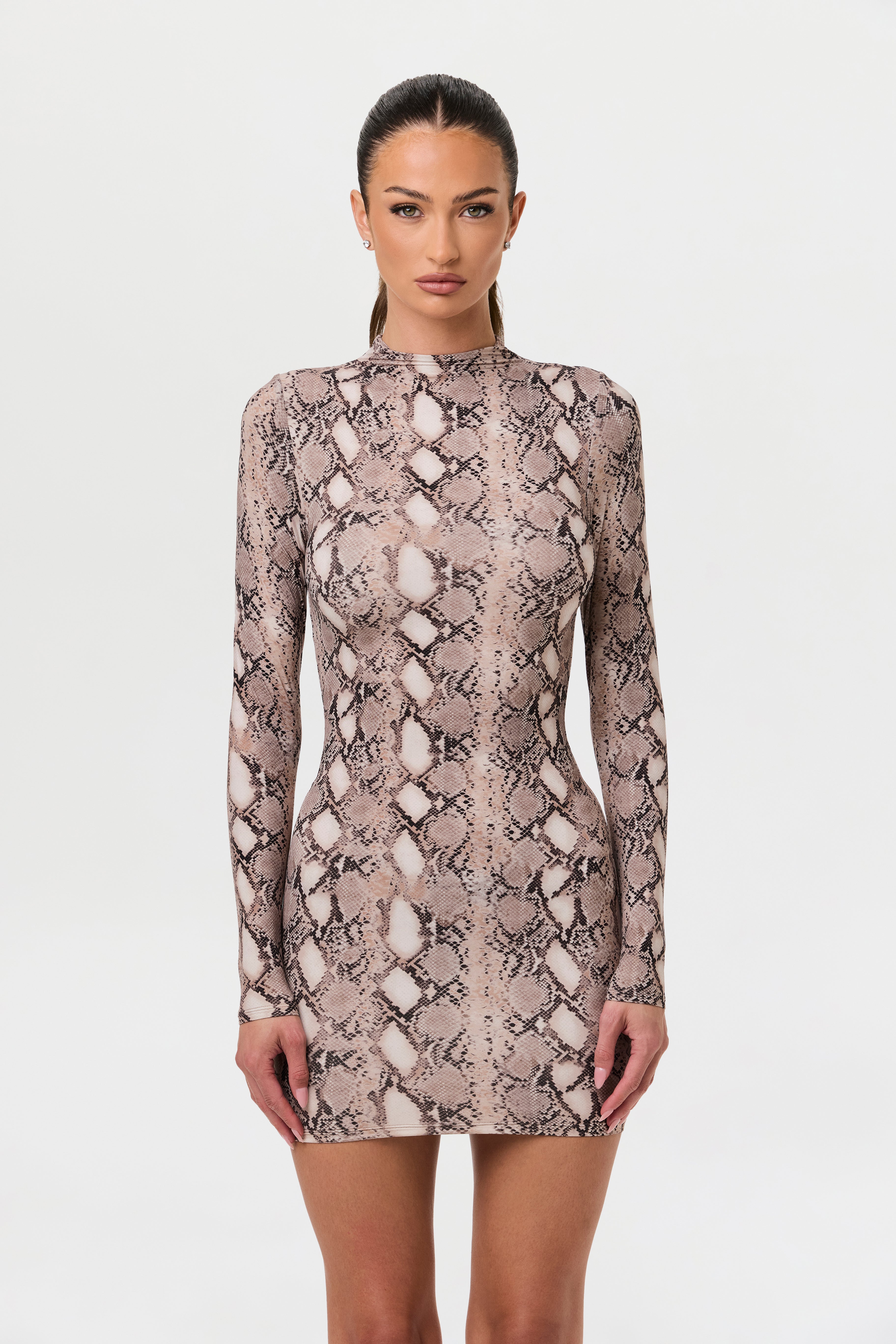 Naked Print Mini Dress