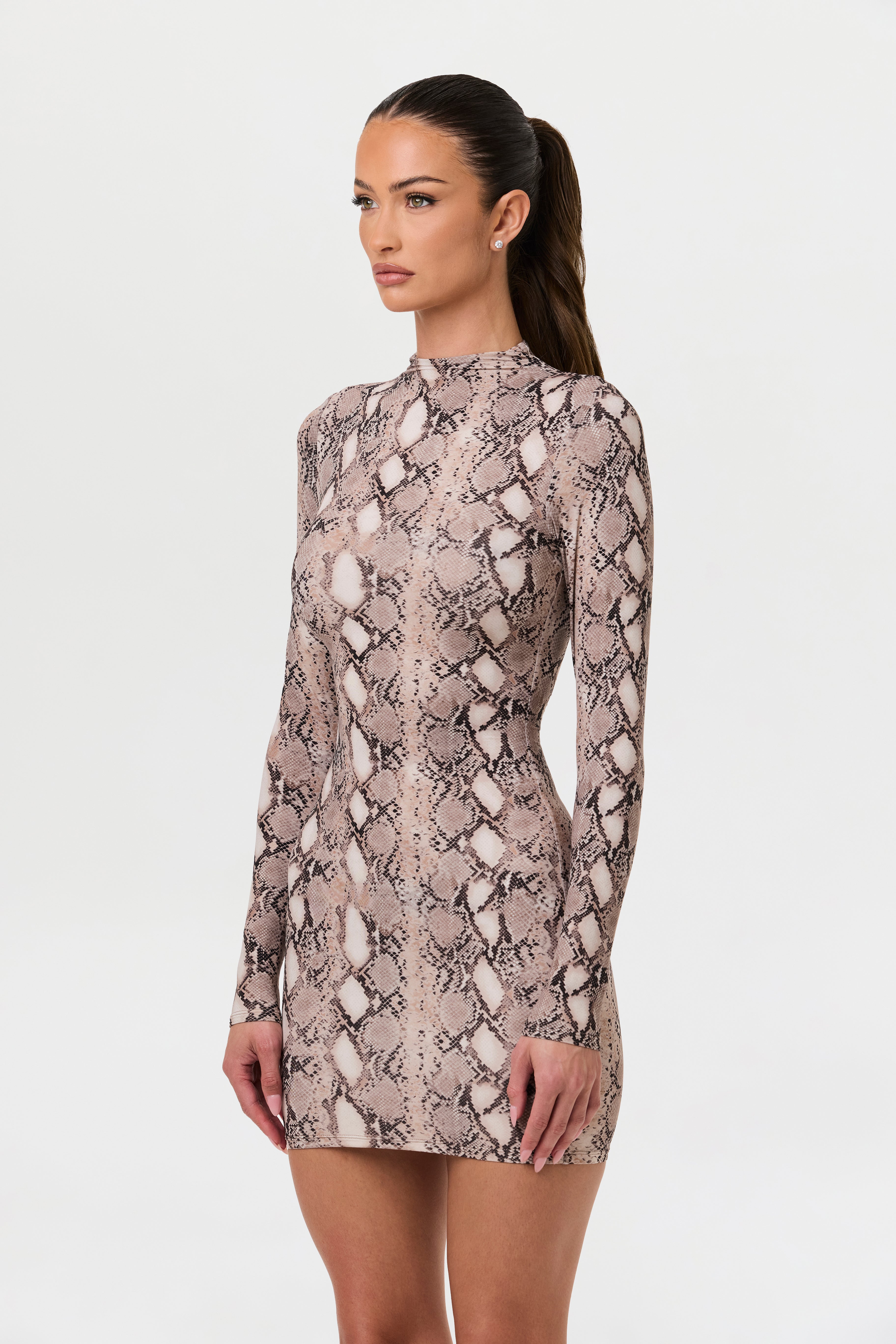Naked Print Mini Dress