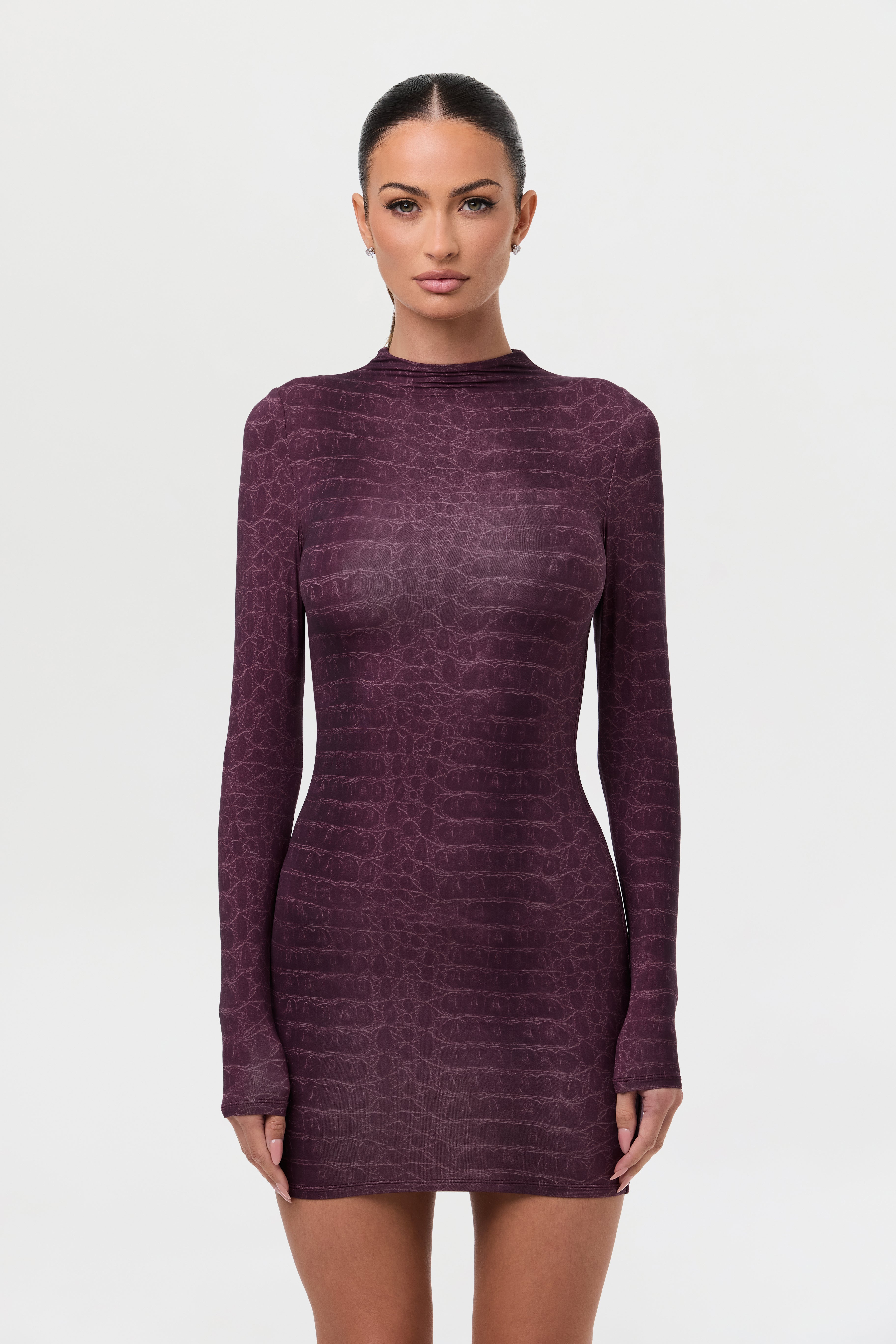 Naked Print Mini Dress