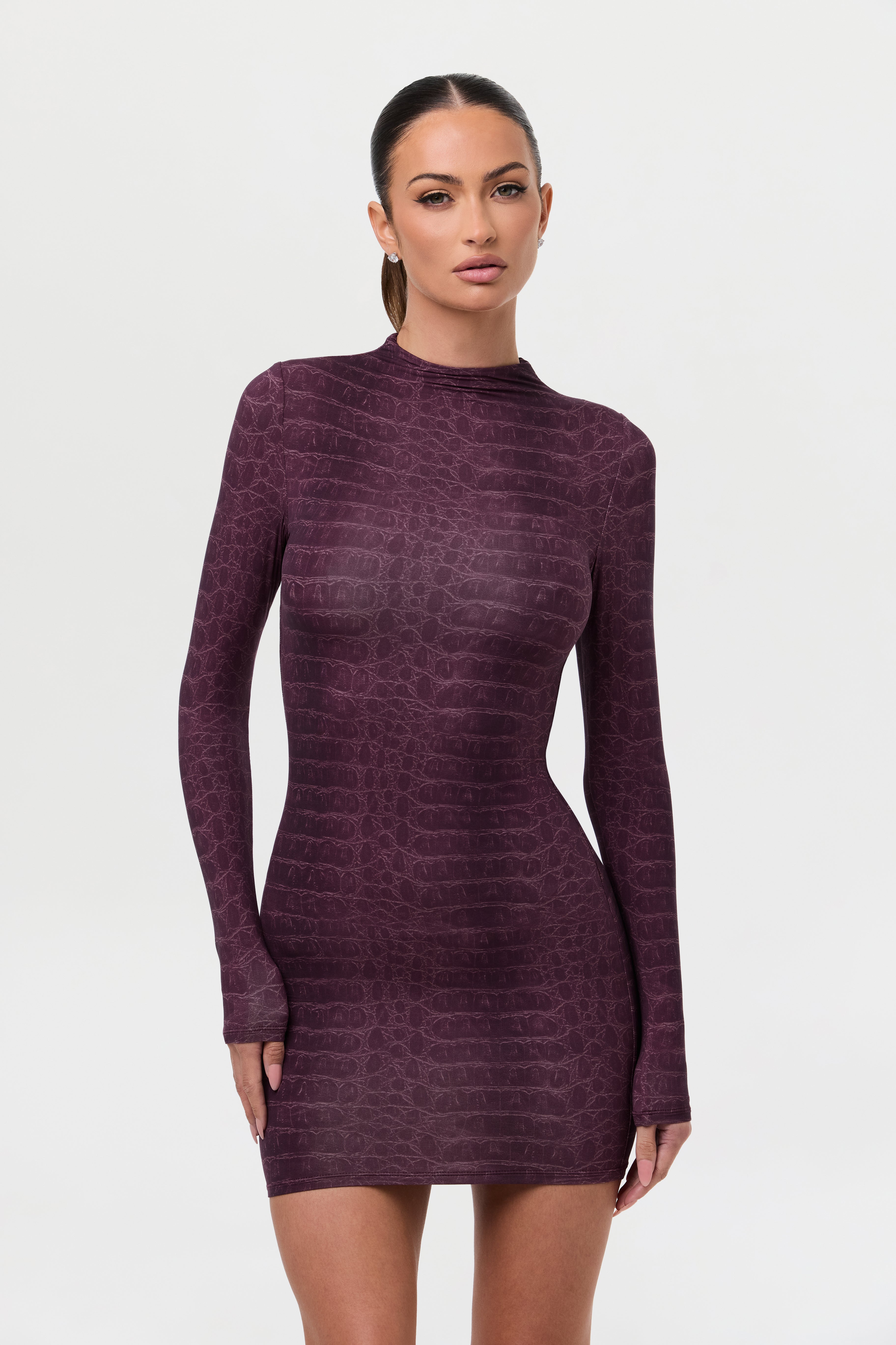 Naked Print Mini Dress