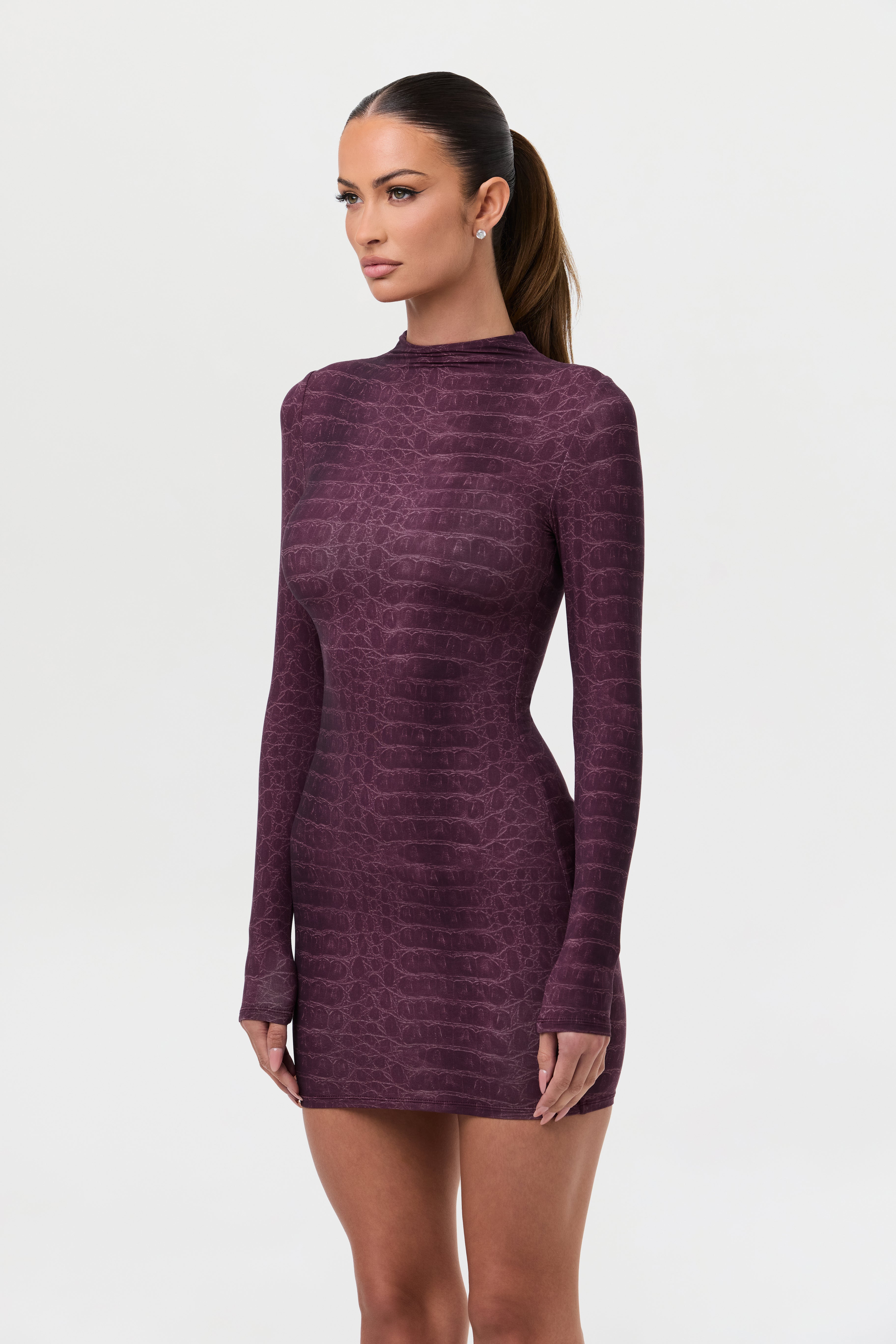 Naked Print Mini Dress