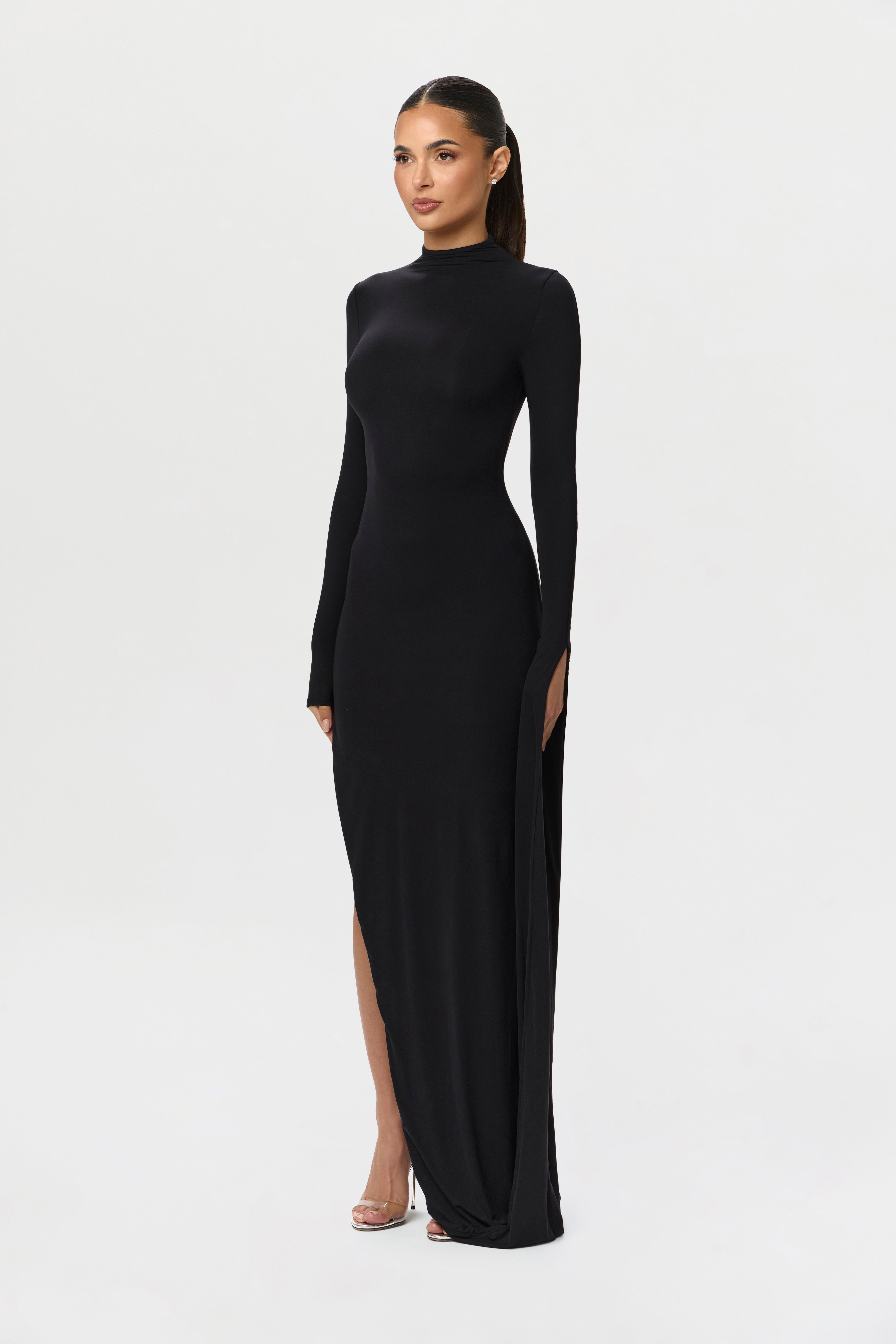 Naked Draped Sleeve Maxi Dress