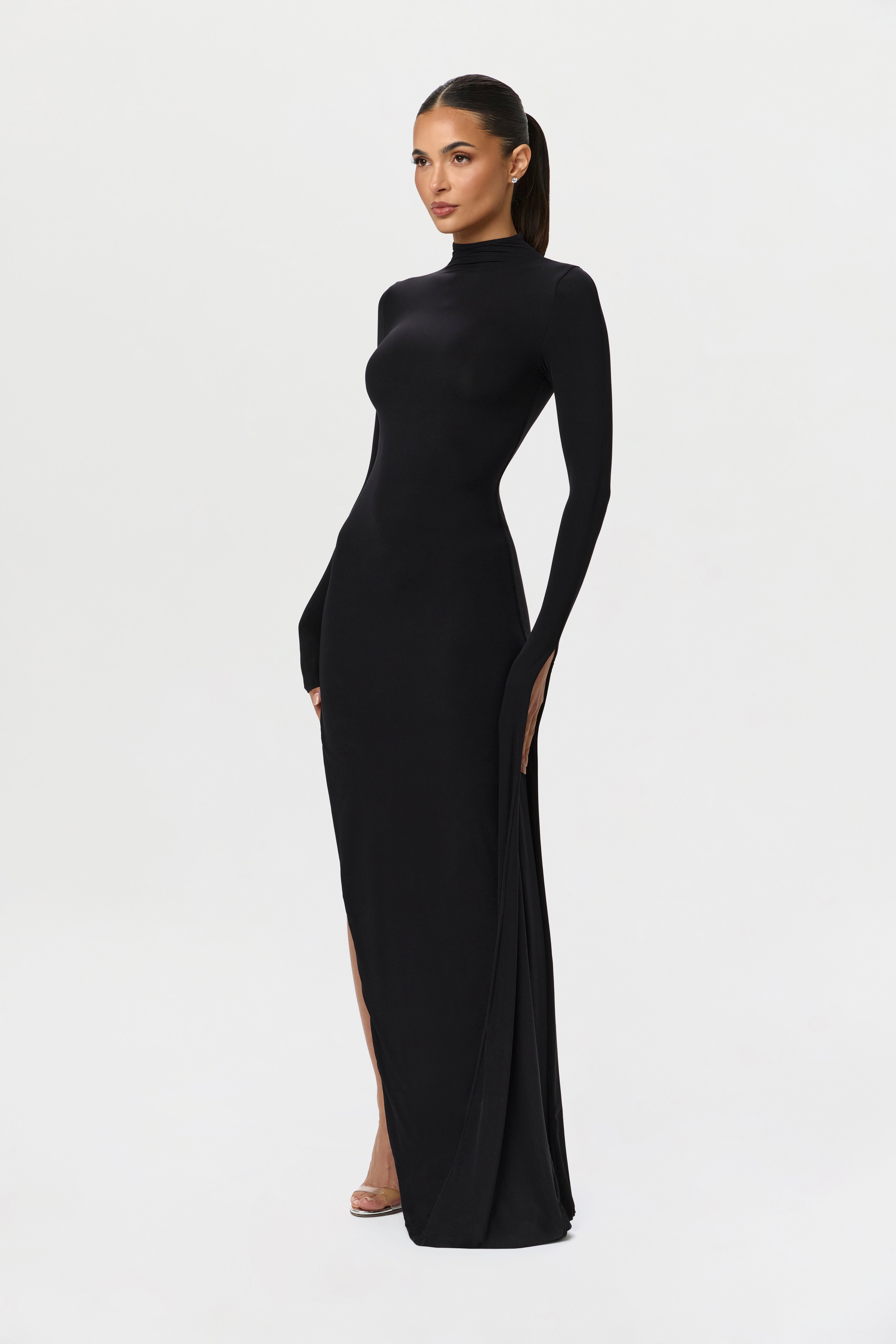Naked Draped Sleeve Maxi Dress
