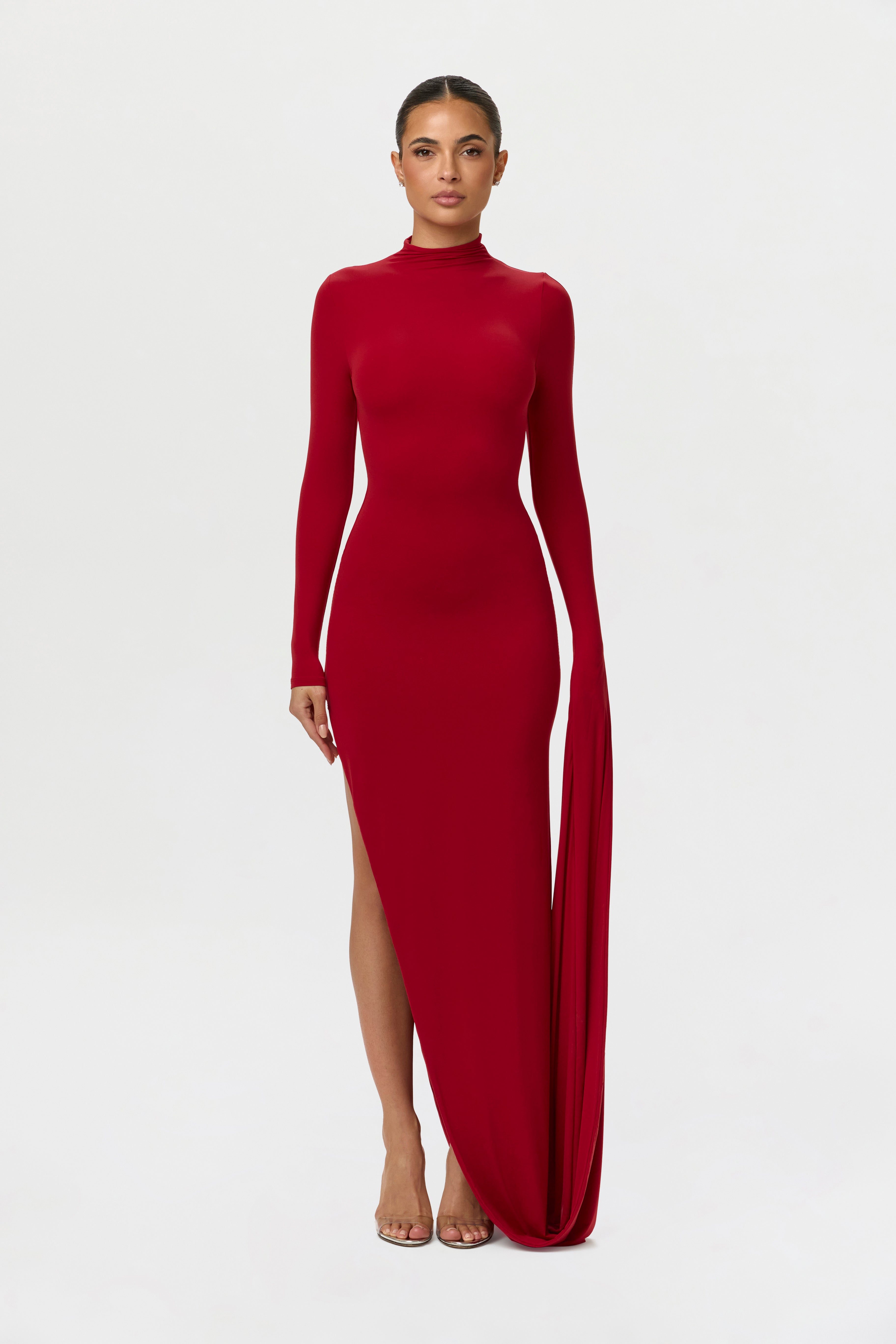 Naked Draped Sleeve Maxi Dress