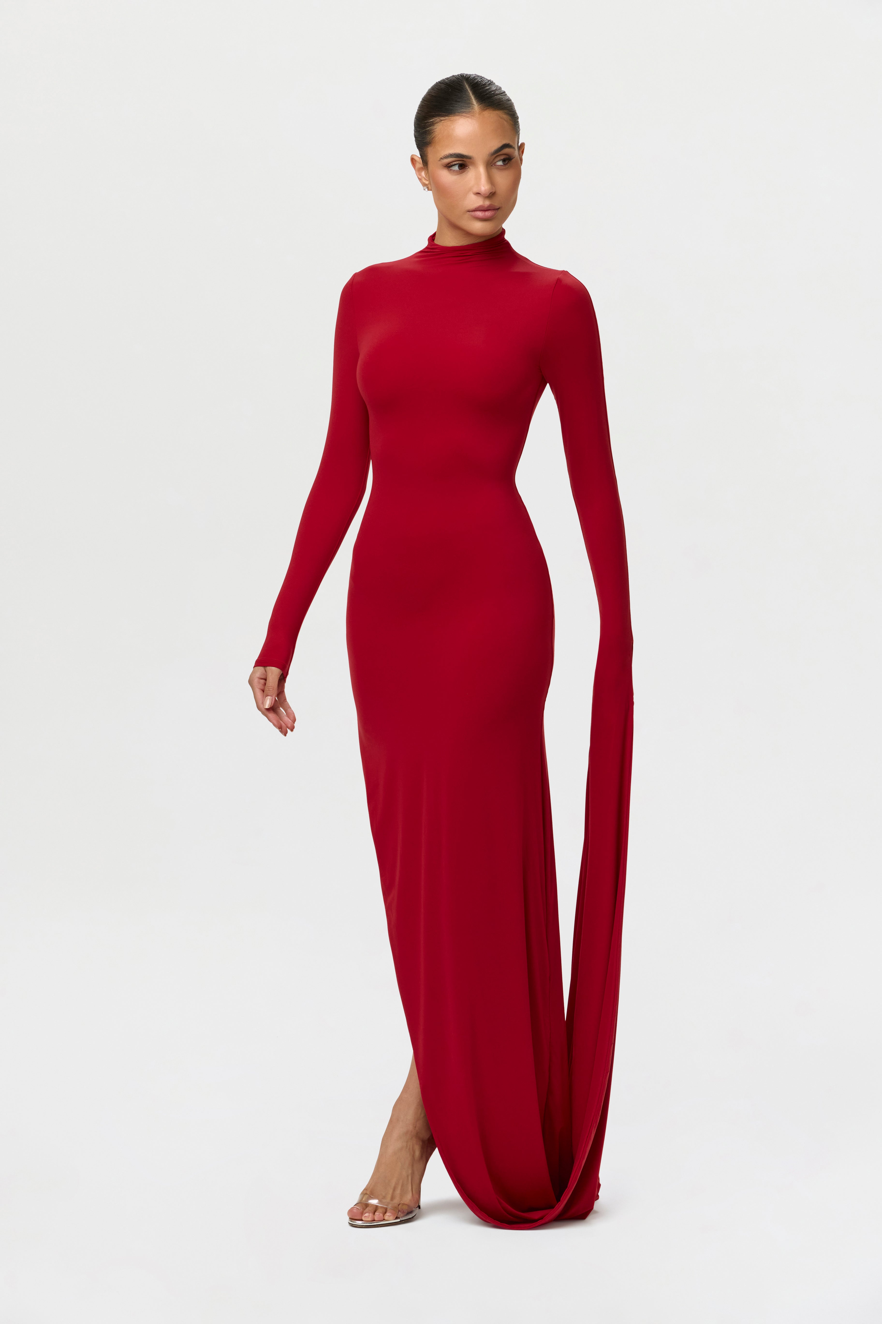 Naked Draped Sleeve Maxi Dress