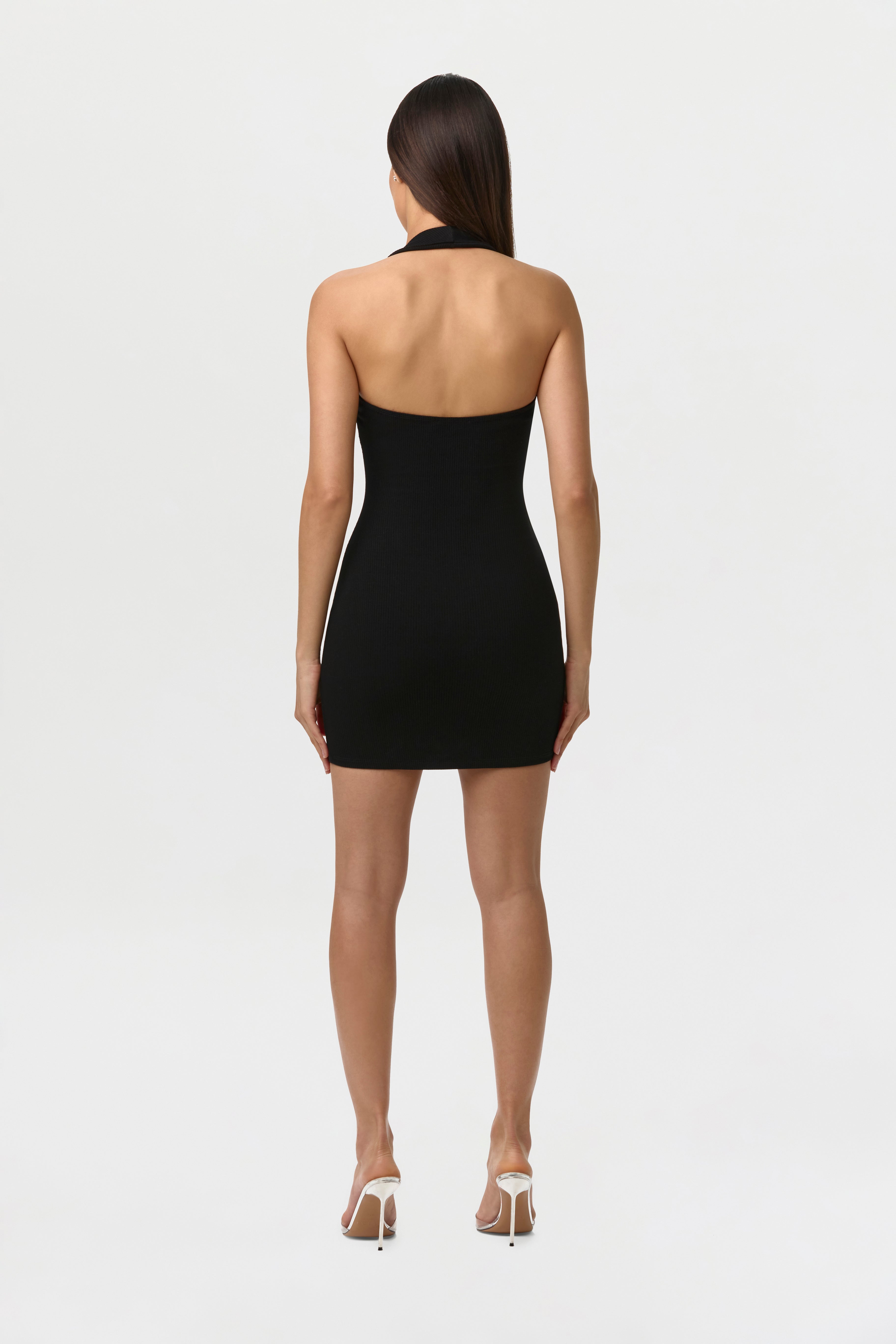 Snatched Halter Mini Dress