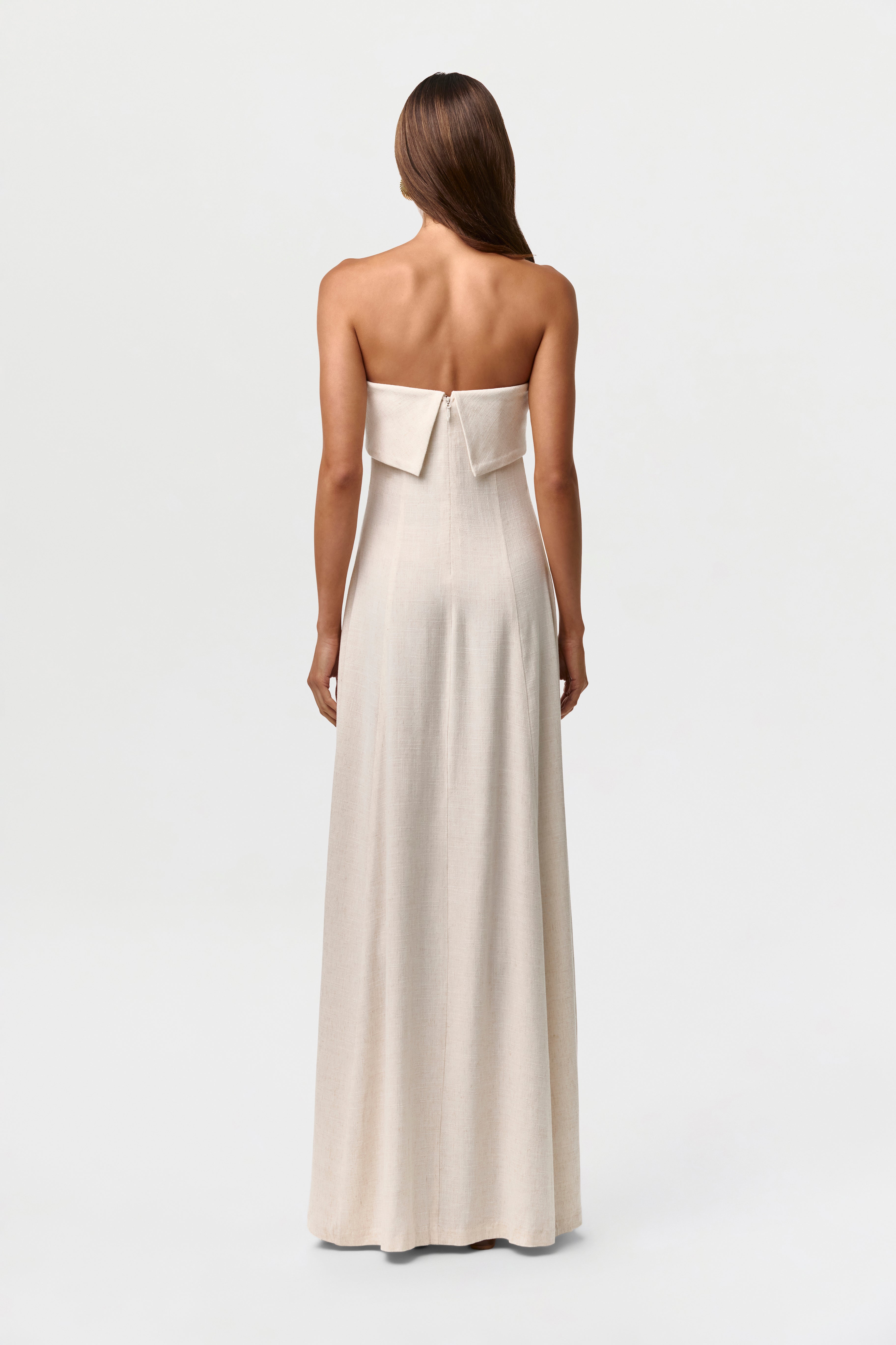 Linen Tube Maxi Dress